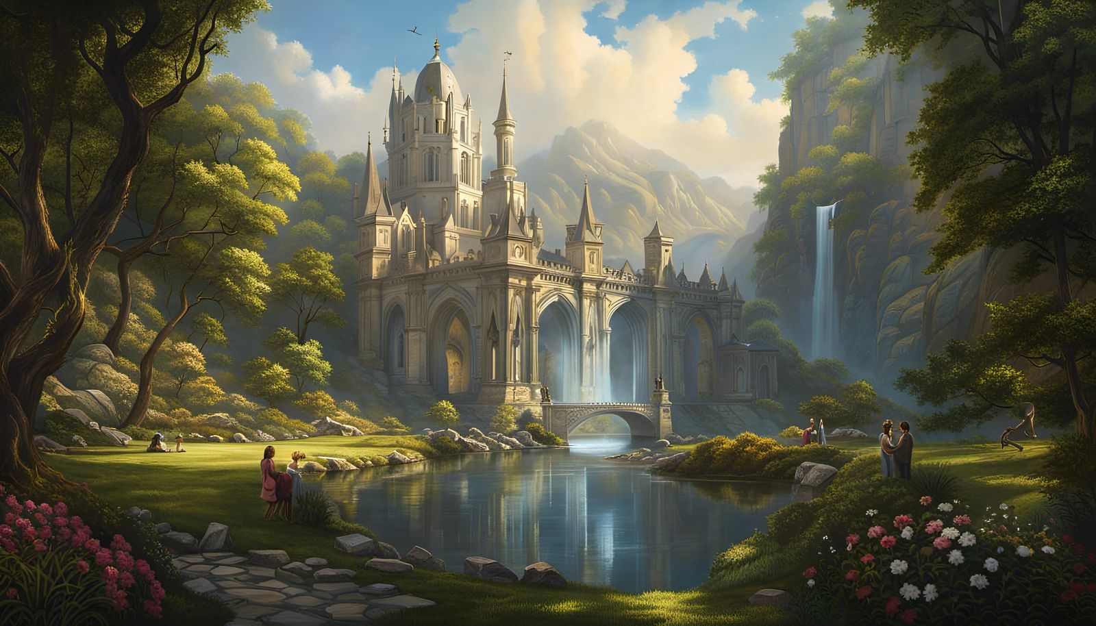 Heavenly Portal: Rococo Gothic Galaxy in Cosmic Light