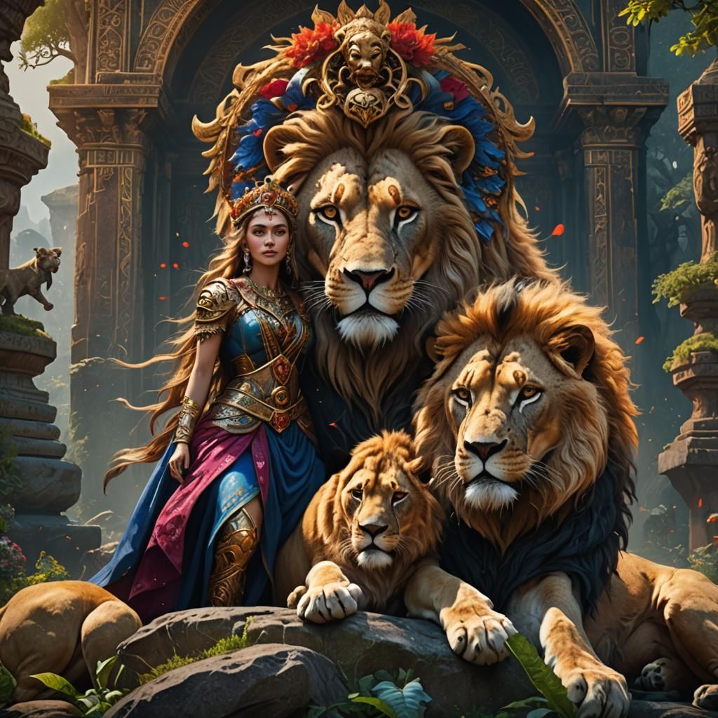 Goddess Lada - lion's heart