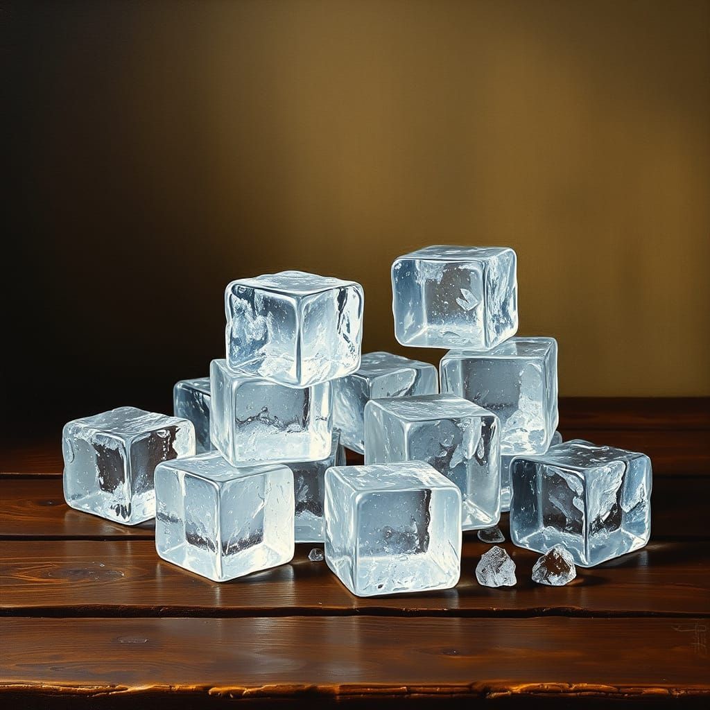 Dutch Masterpiece Still Life with Melting Ice