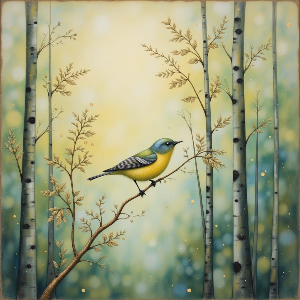Ethereal Bachman's Warbler in Velvety Habitat