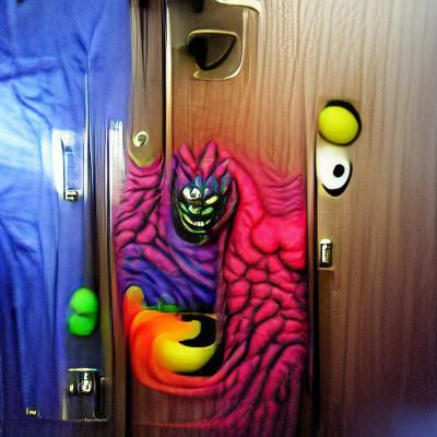Colorful Nightmare Monster Lurking in Closet