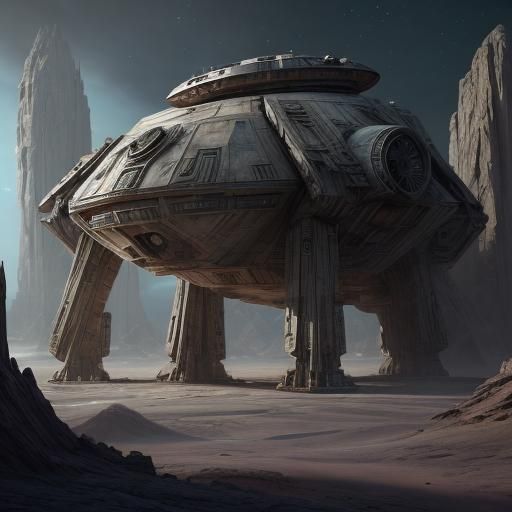 Epic Star Wars Scene: Detailed Matte Painting