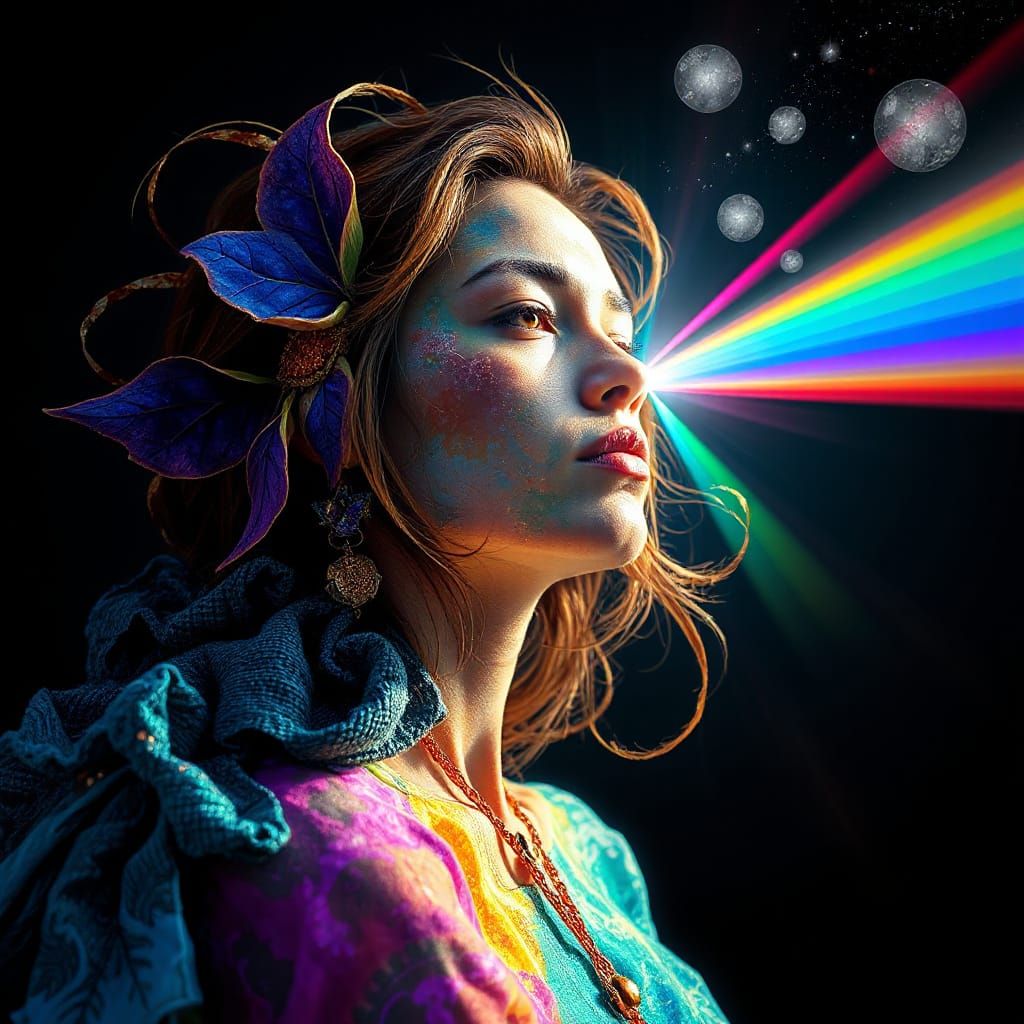 Mother Earth: Womanhood in Abstract Prism Light