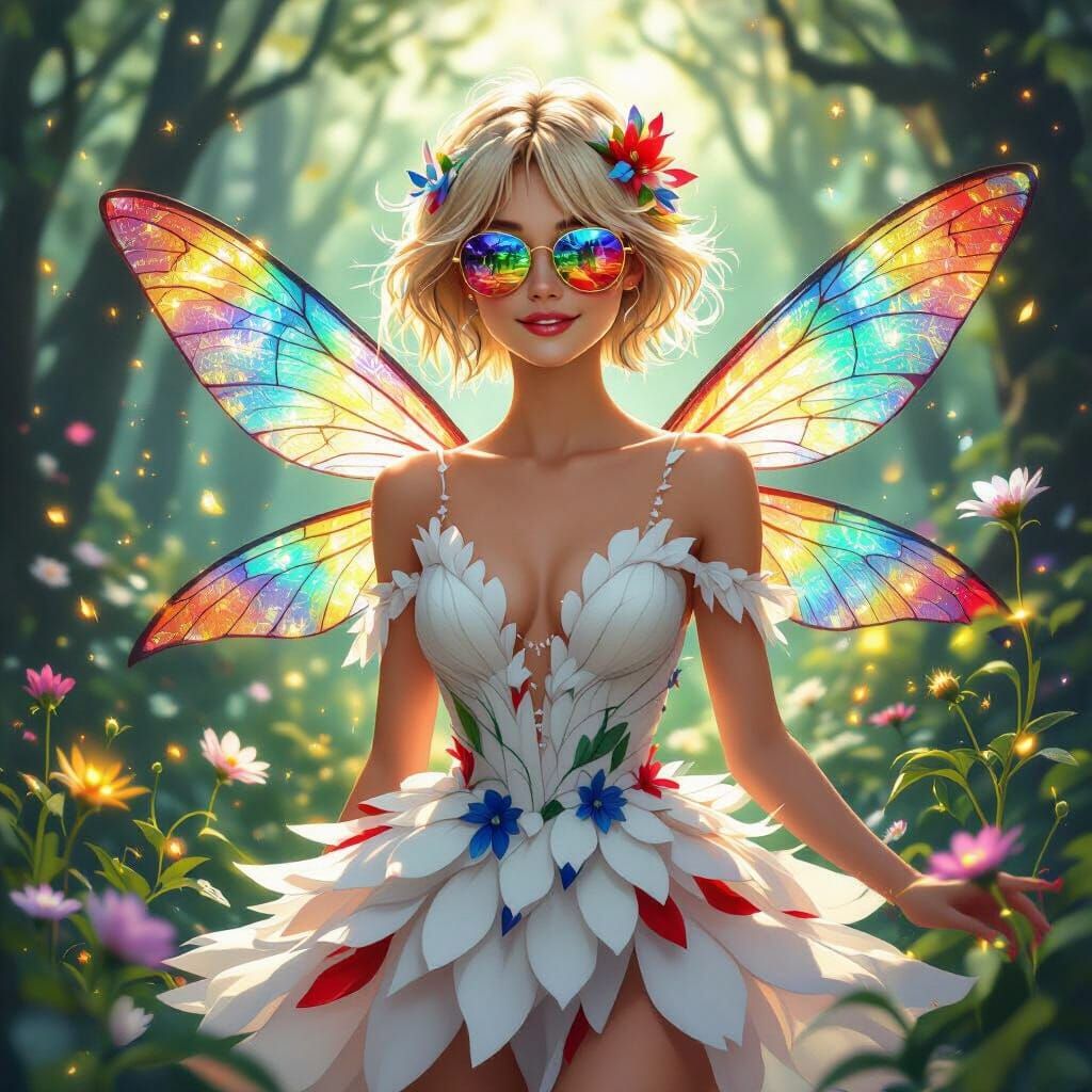 Luminous Forest Fairy in Painterly Fantasy Style