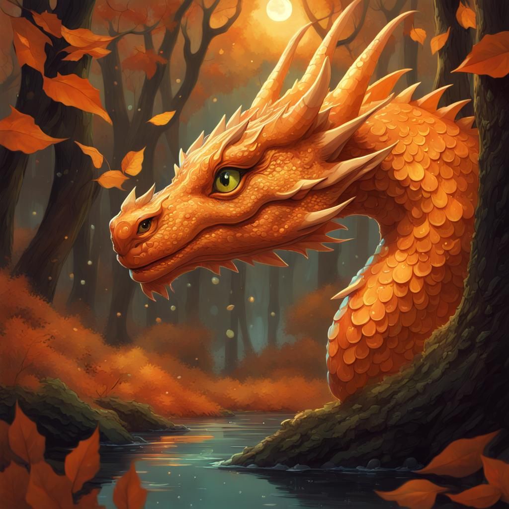Friendly Orange Dragon