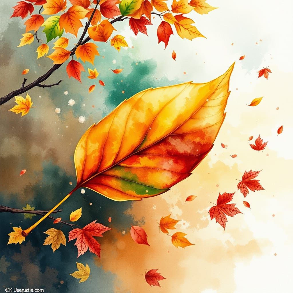 Seasons Change: A Watercolor Gouache Masterpiece