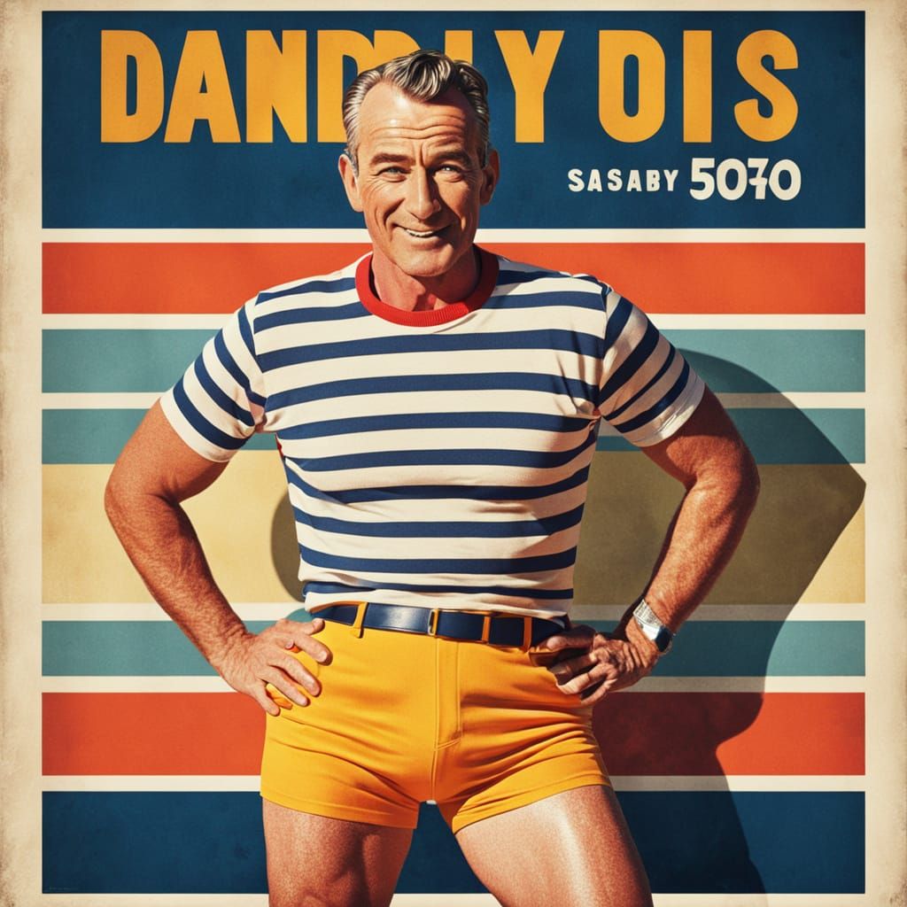 Retro Dandy Fashion Poster in Vintage Illustration Style