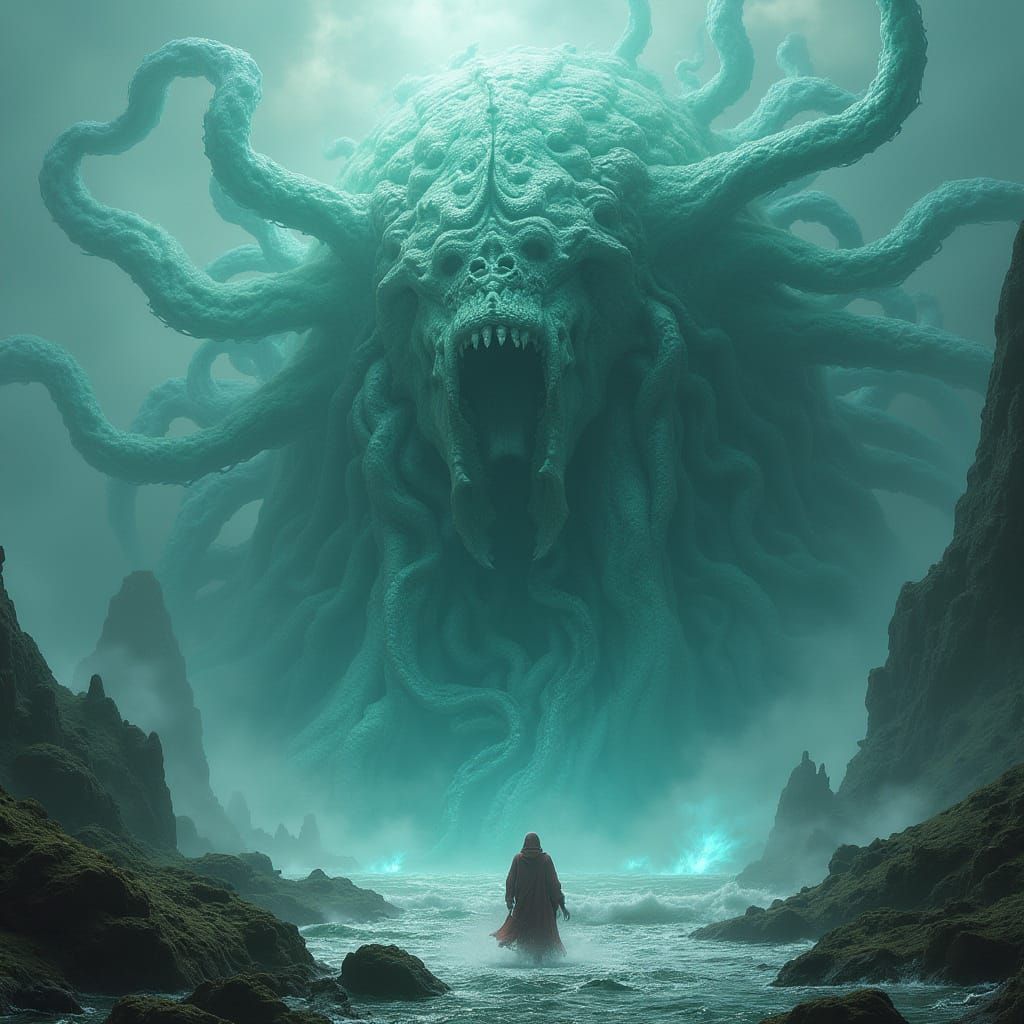 Gargantuan Leviathan Emerges from the Deep in Cyberpunk Horr...