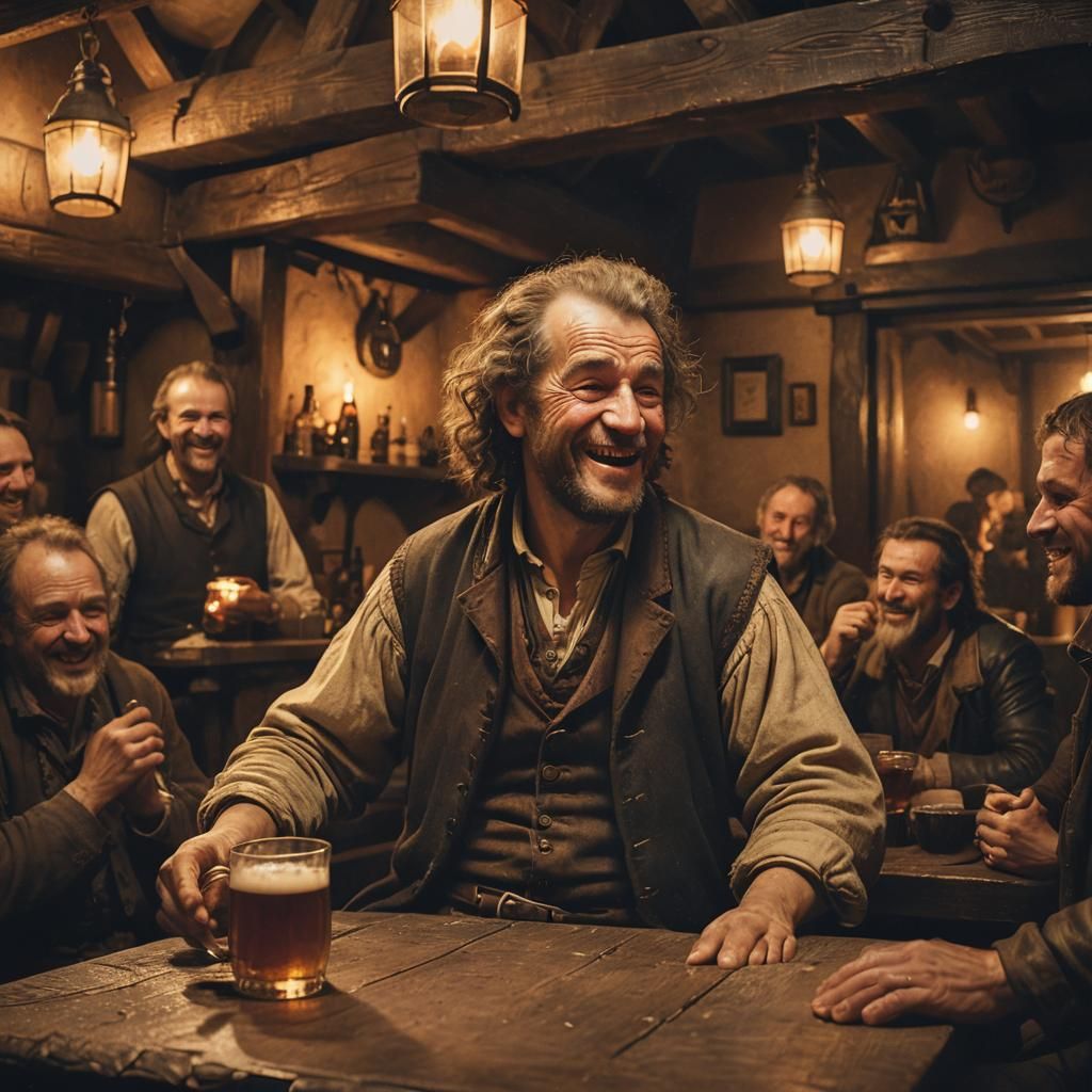 Drunkard's Tale: Rembrandt-esque Tavern Scene
