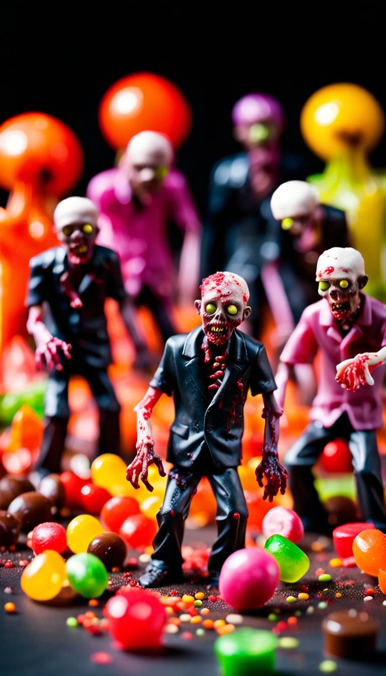 Candy Zombies in Professional Photography Style