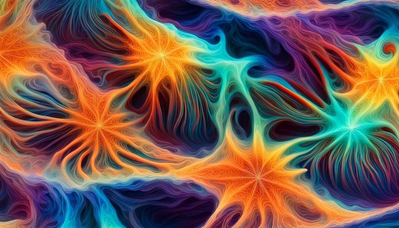 Iridescent Stars in Electromagnetic Plasma: Impasto Painting