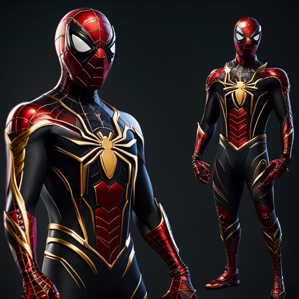 Miles Morales Iron Spider Suit: Detailed Matte Painting