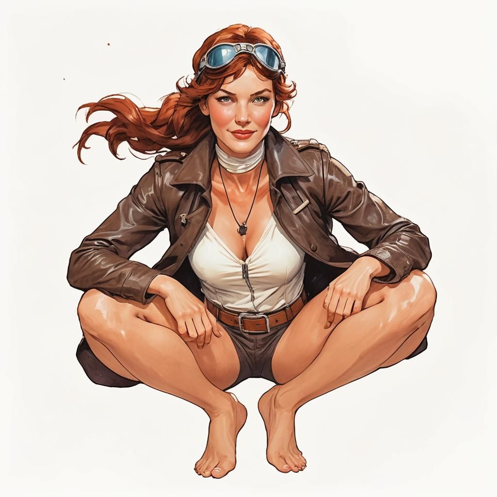 Superheroine and Aviator: A Cinematic Embrace