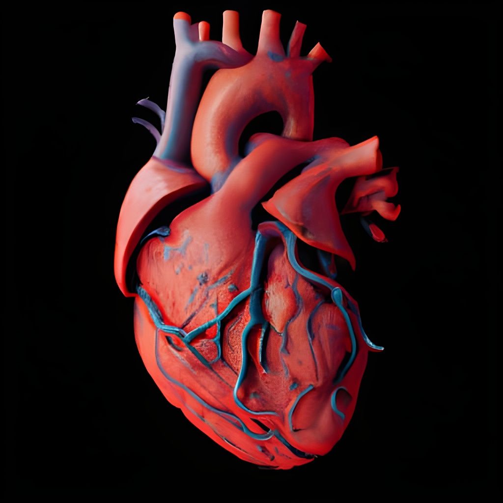 Detailed Anatomically Correct Human Heart in 8K