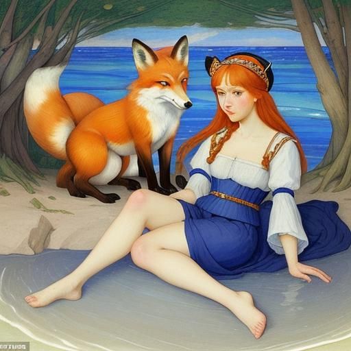 Foxes by the Sea, Illustrated Fable