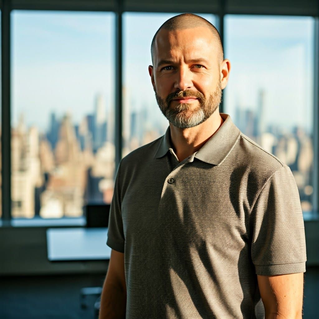 Confident Professional in Modern New York Office