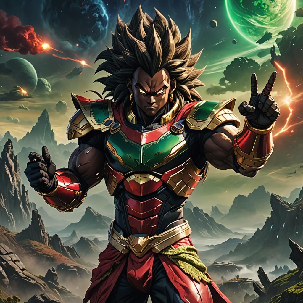 Dark Saiyan Warrior Concept Art on Planet Vegeta
