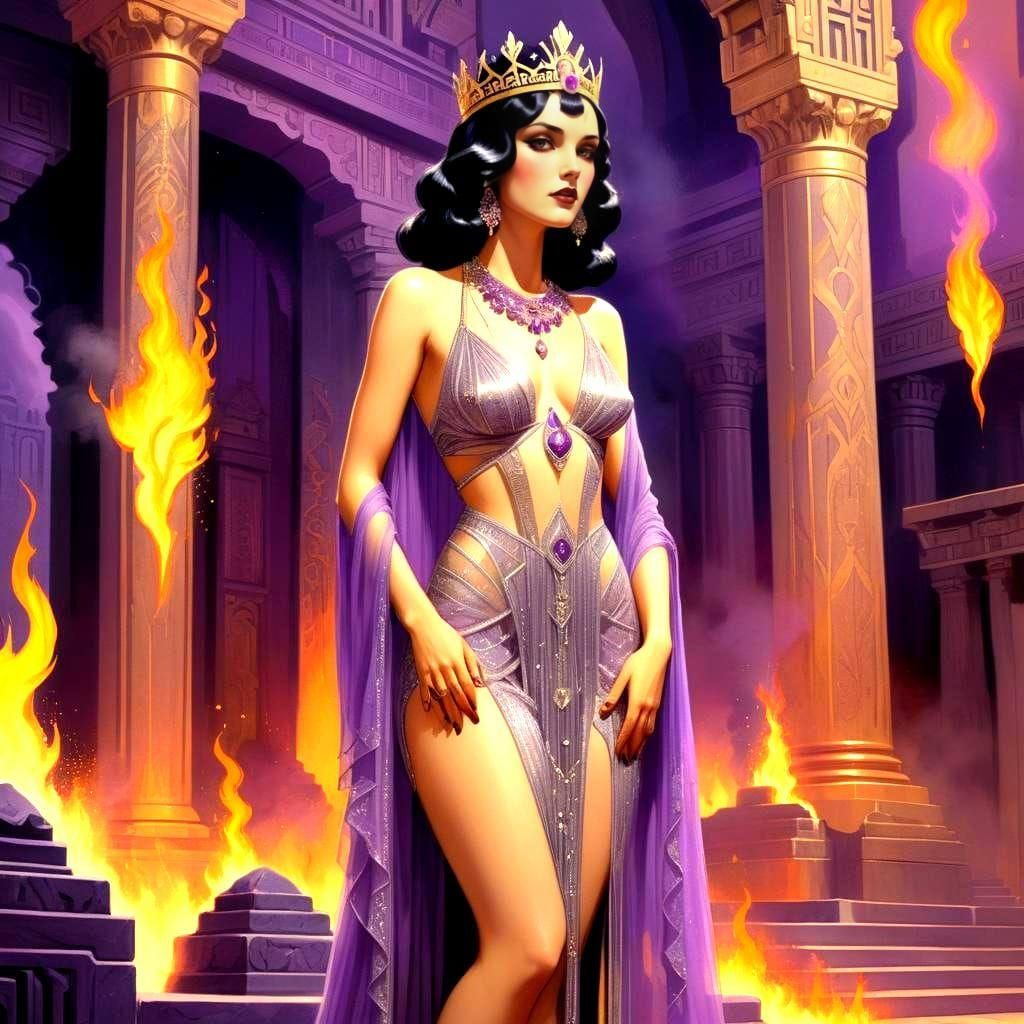 Ayesha: Art Deco Pulp Magazine Illustration