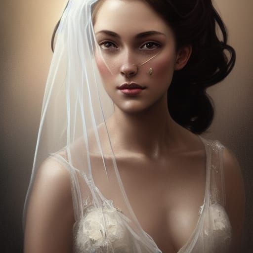 Intricate Bridal Portrait in Artgerm Style