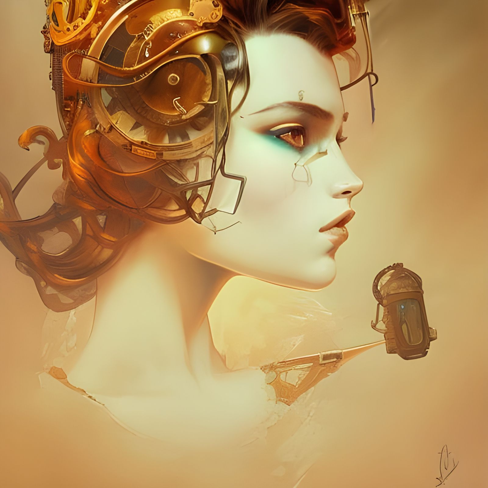 Steampunk Queen Portrait in Hyperdetailed Digital Art