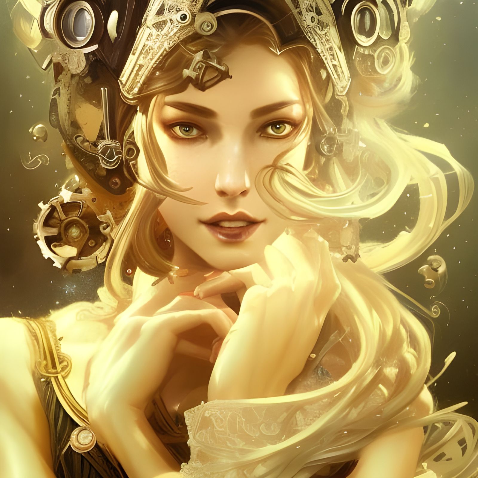 Steampunk Queen Portrait in 8K Resolution