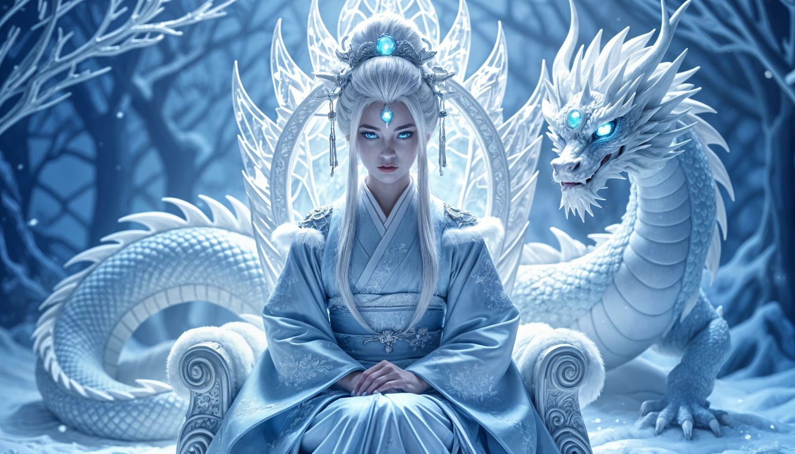 Yuki-onna waits patiently