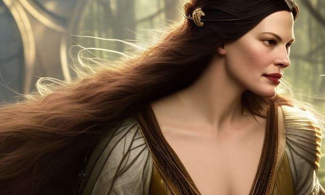 Arwen Undómiel Portrait in Ethereal Style