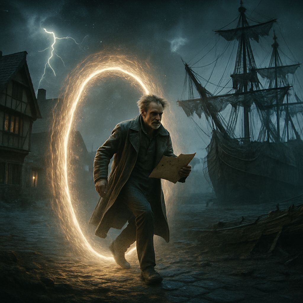 Scientist's Portal: Medieval Village in Cinematic Style