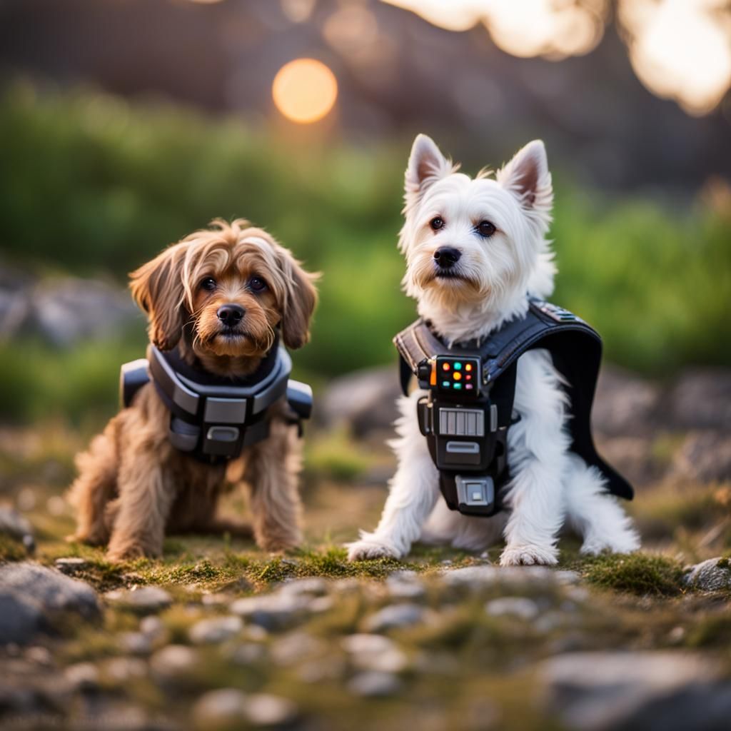 Anthro Jedi Dog in Professional Photography Style