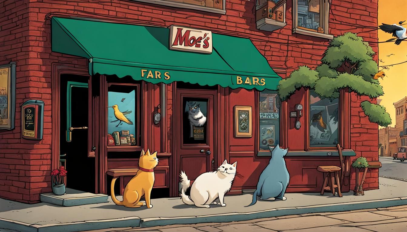 Cat, Bird, and Dog Walk Into a Bar