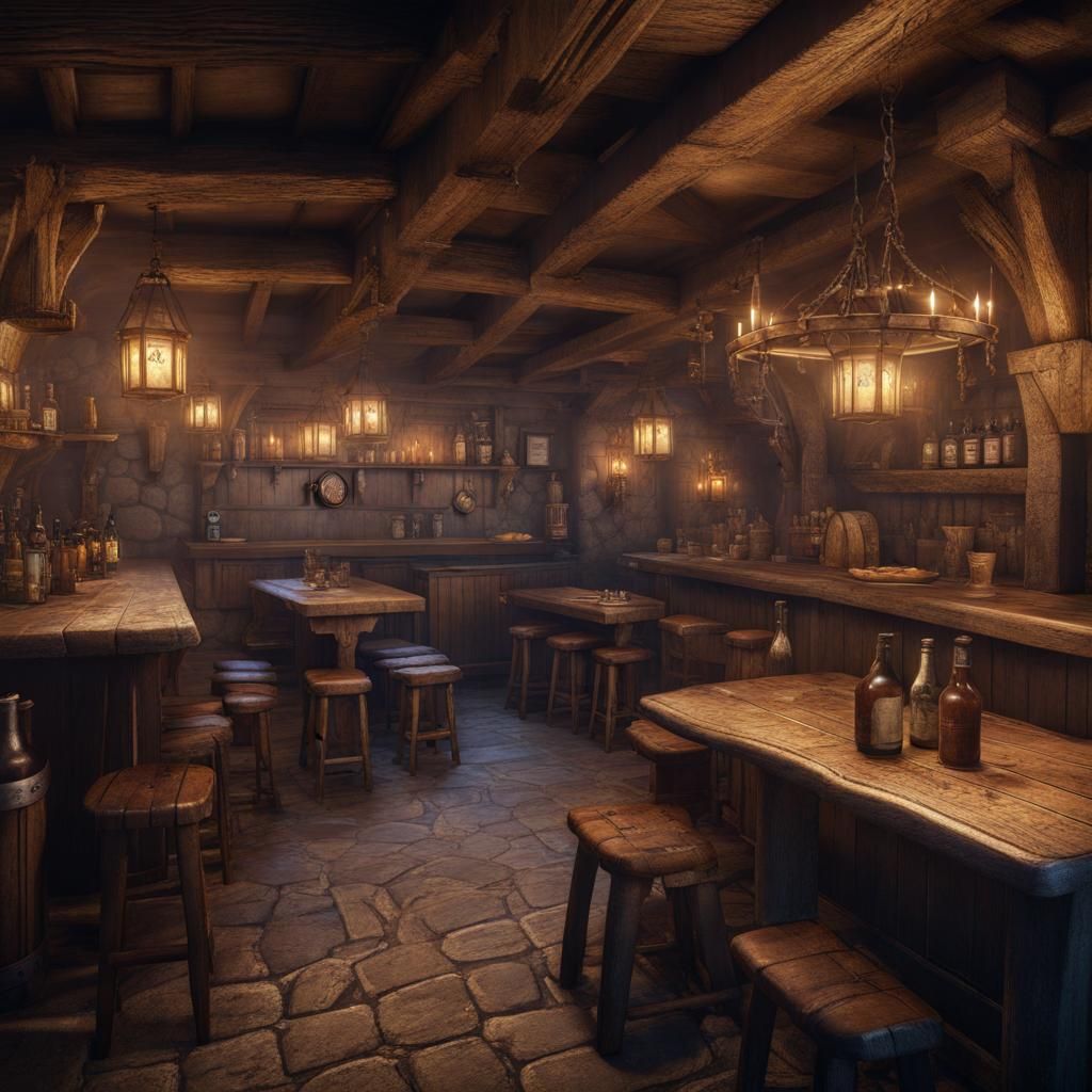 Medieval Tavern Blueprint Concept Art