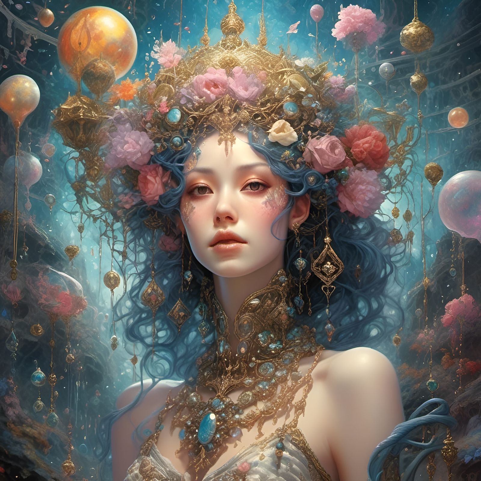 AI Mashup: Surreal Styles in Dreamlike Image