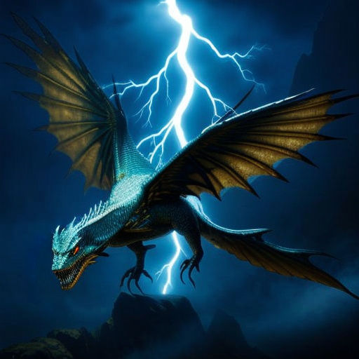 Photorealistic Wyvern in Dramatic Lighting