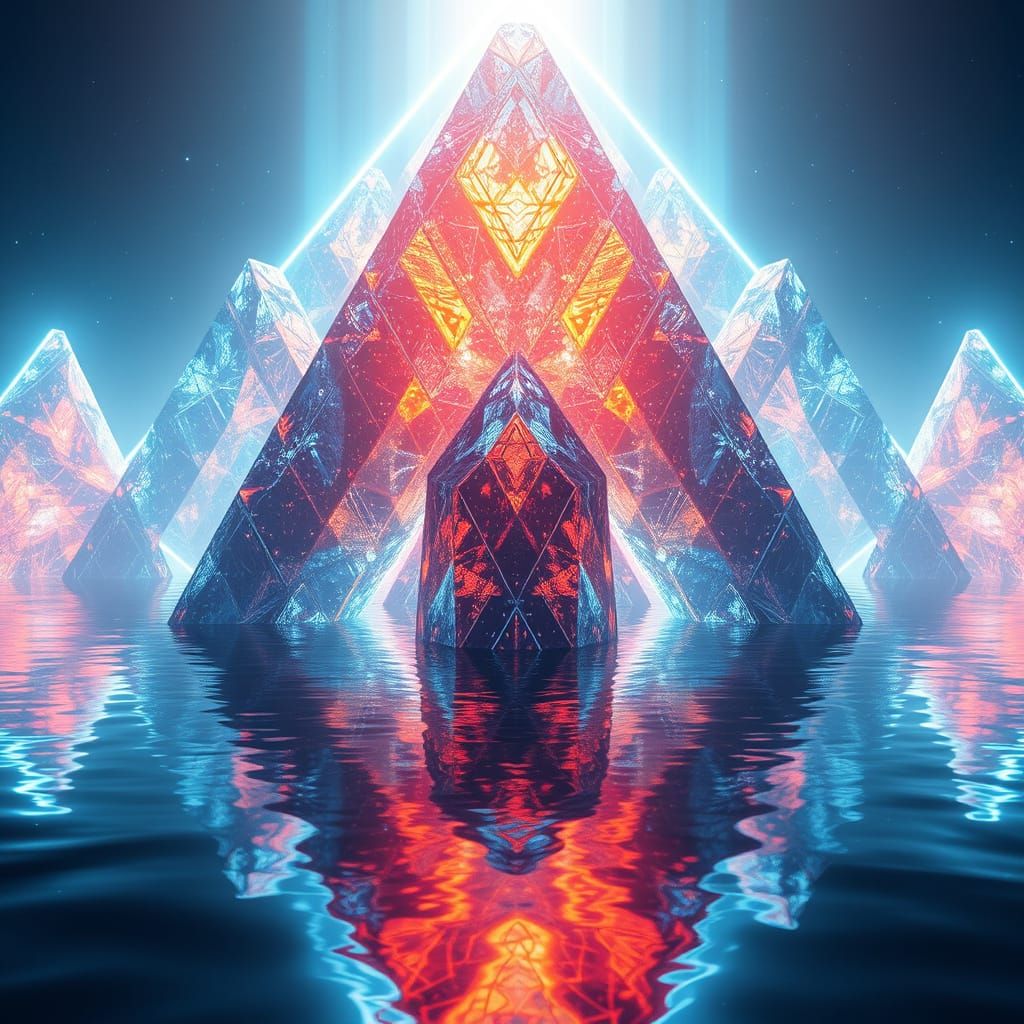 Surreal Water Forms Emerge in a Futuristic Digital Painting