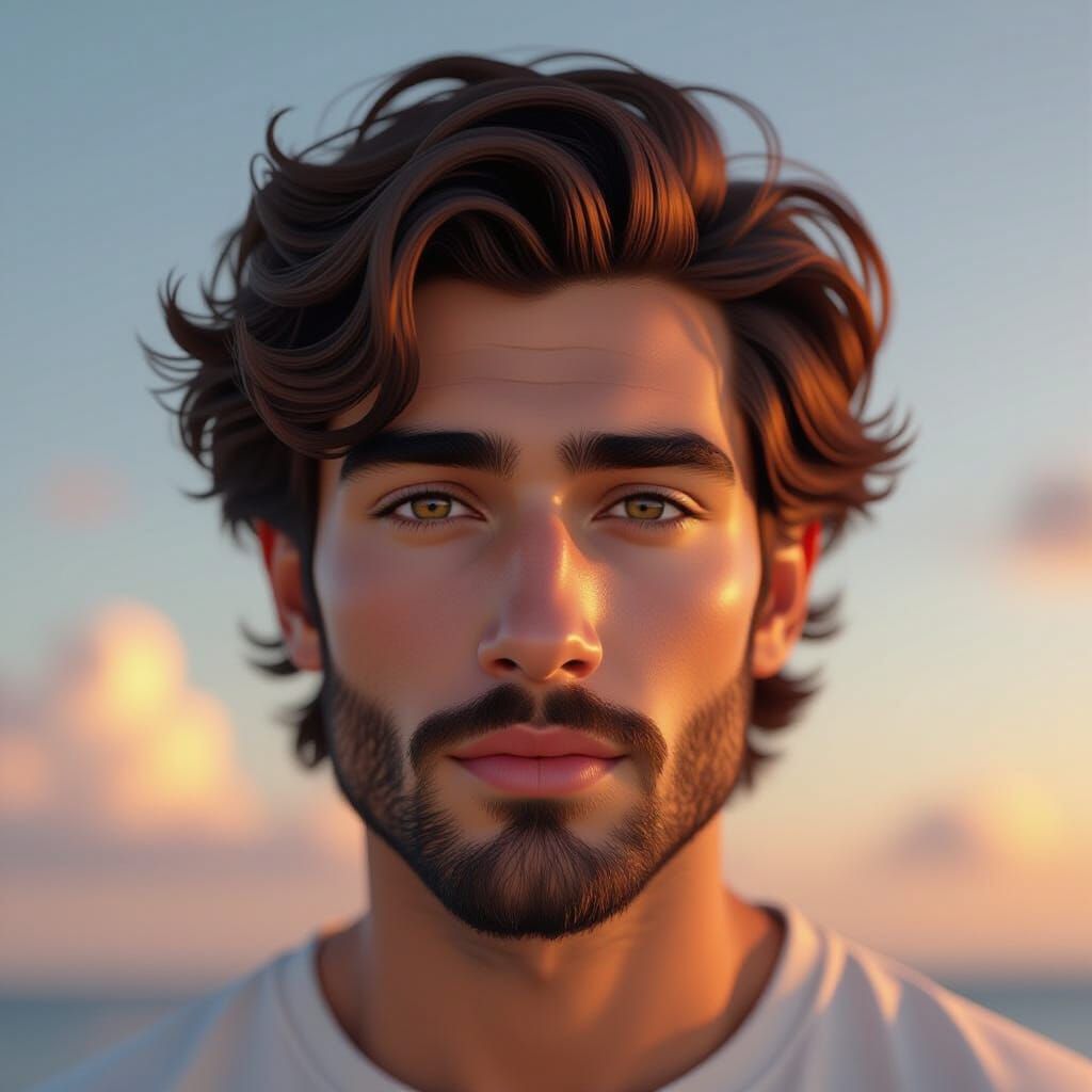 Hyper-Realistic Portrait of an 18-Year-Old Israeli Man