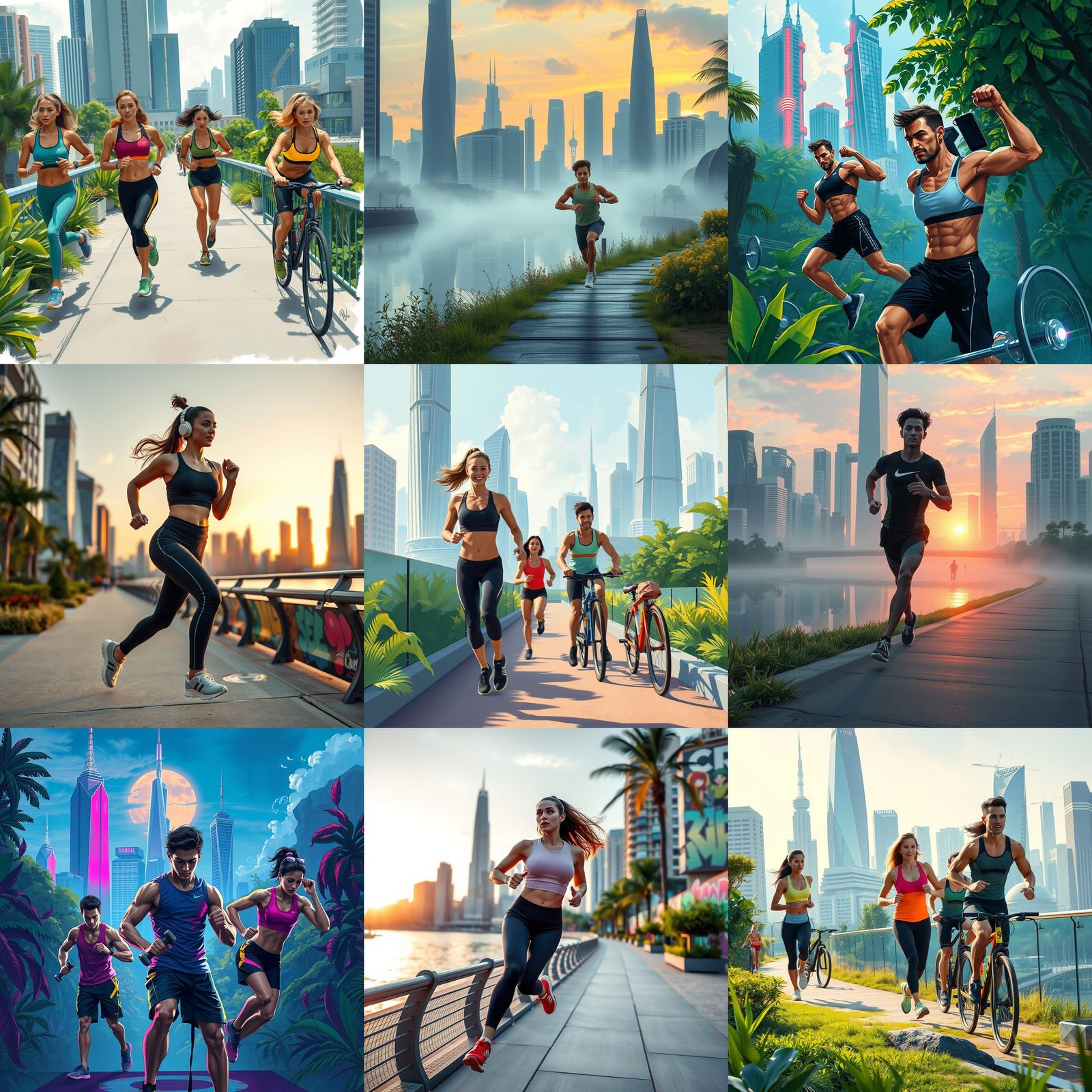Fitness Routines in Urban Nature