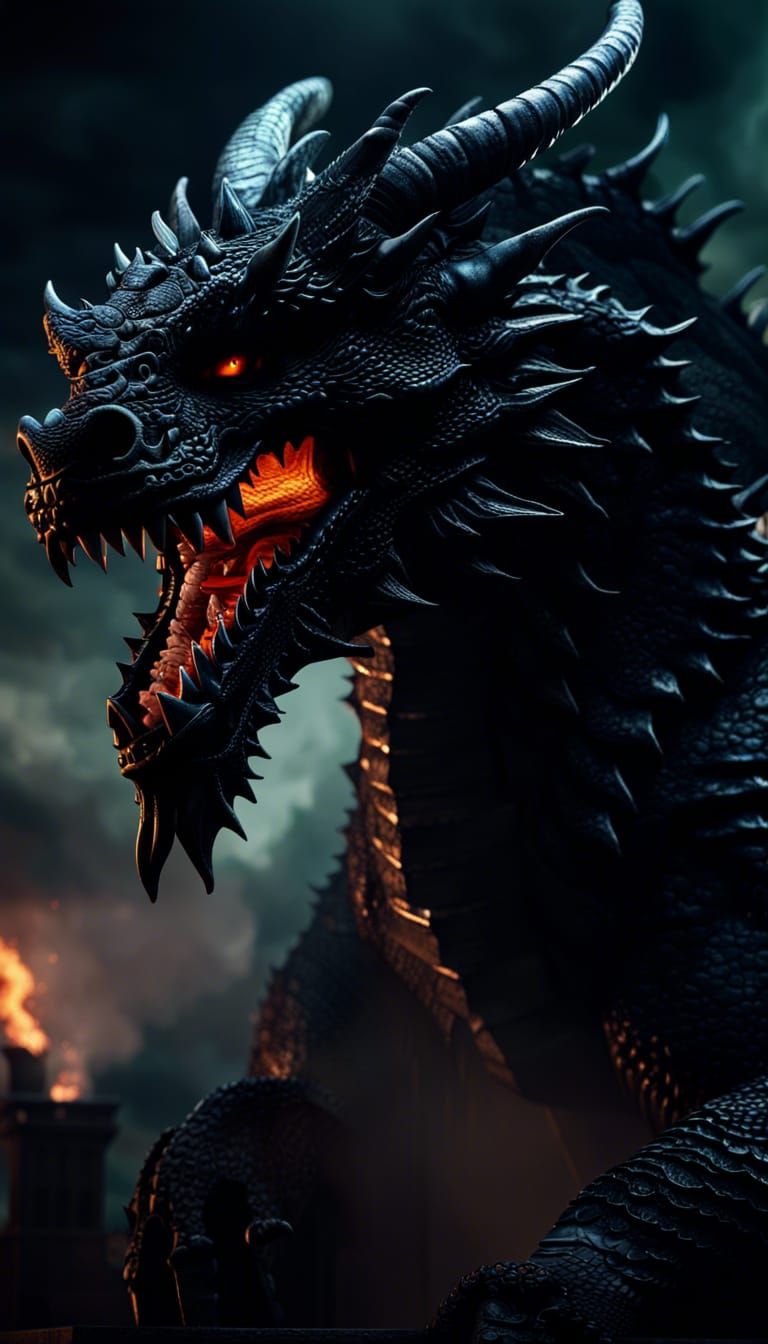 Colossal Black Dragon God of Apocalypse