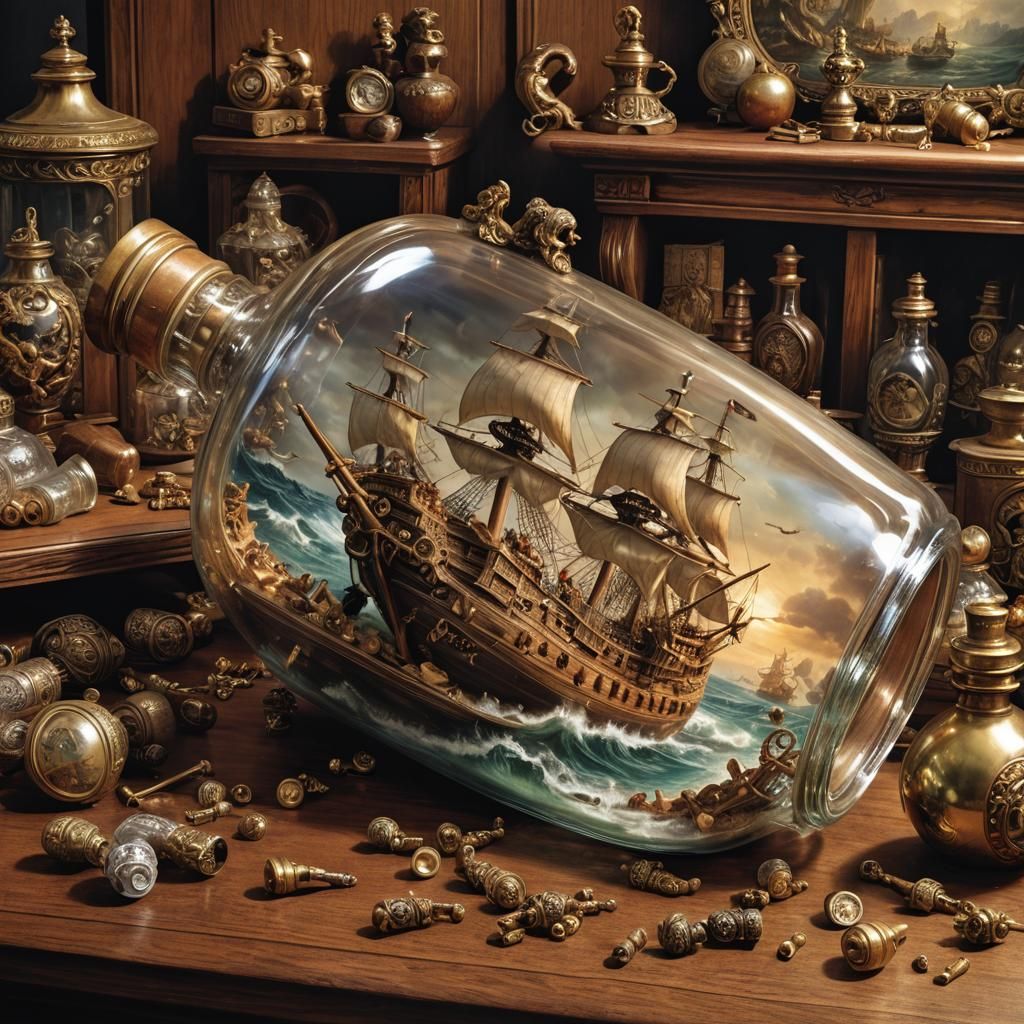 The collector of ships in bottles has some real masterpieces...