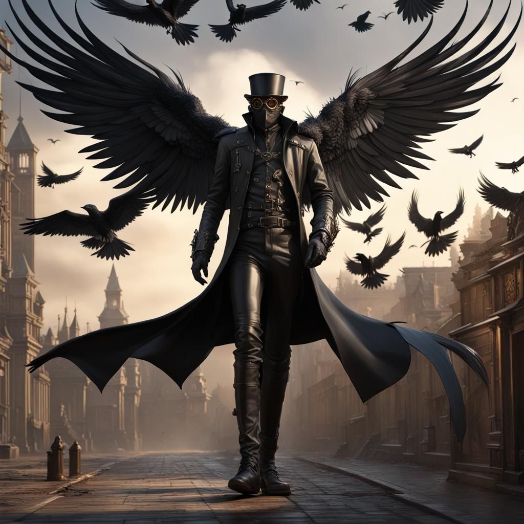 Steampunk Flying Man