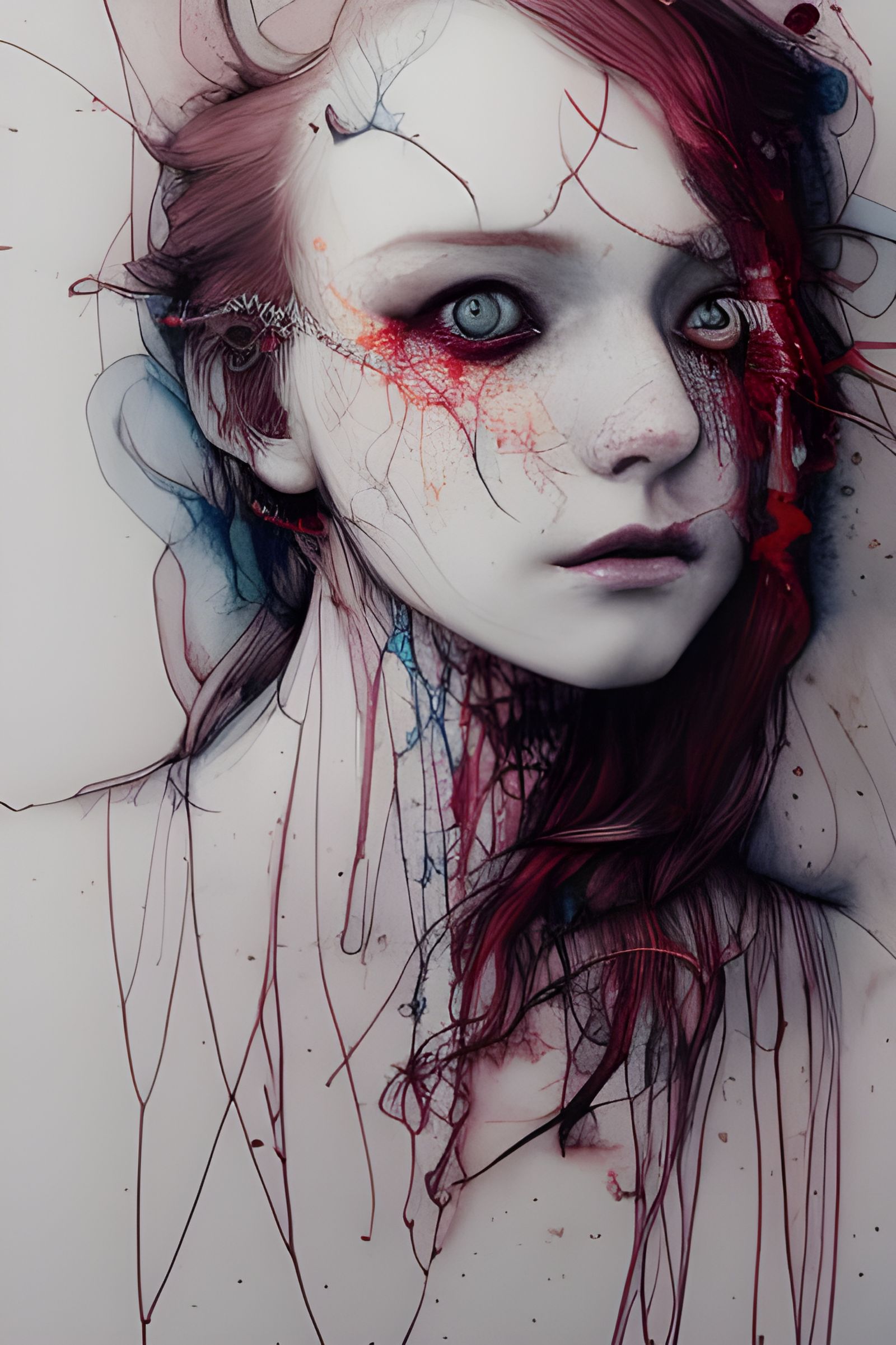 Redhead Goddess Portrait in Hyper-Realistic Digital Art