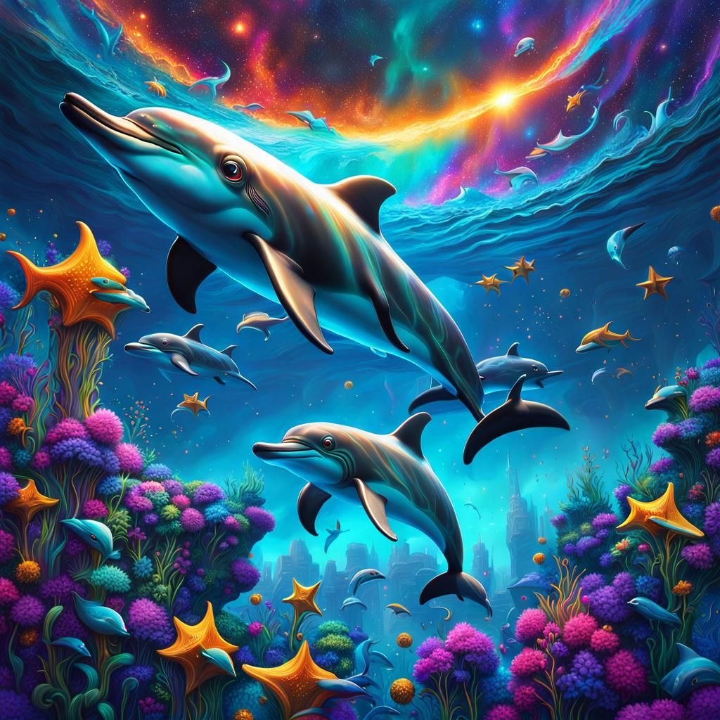 Dolphins Swimming In The Ocean