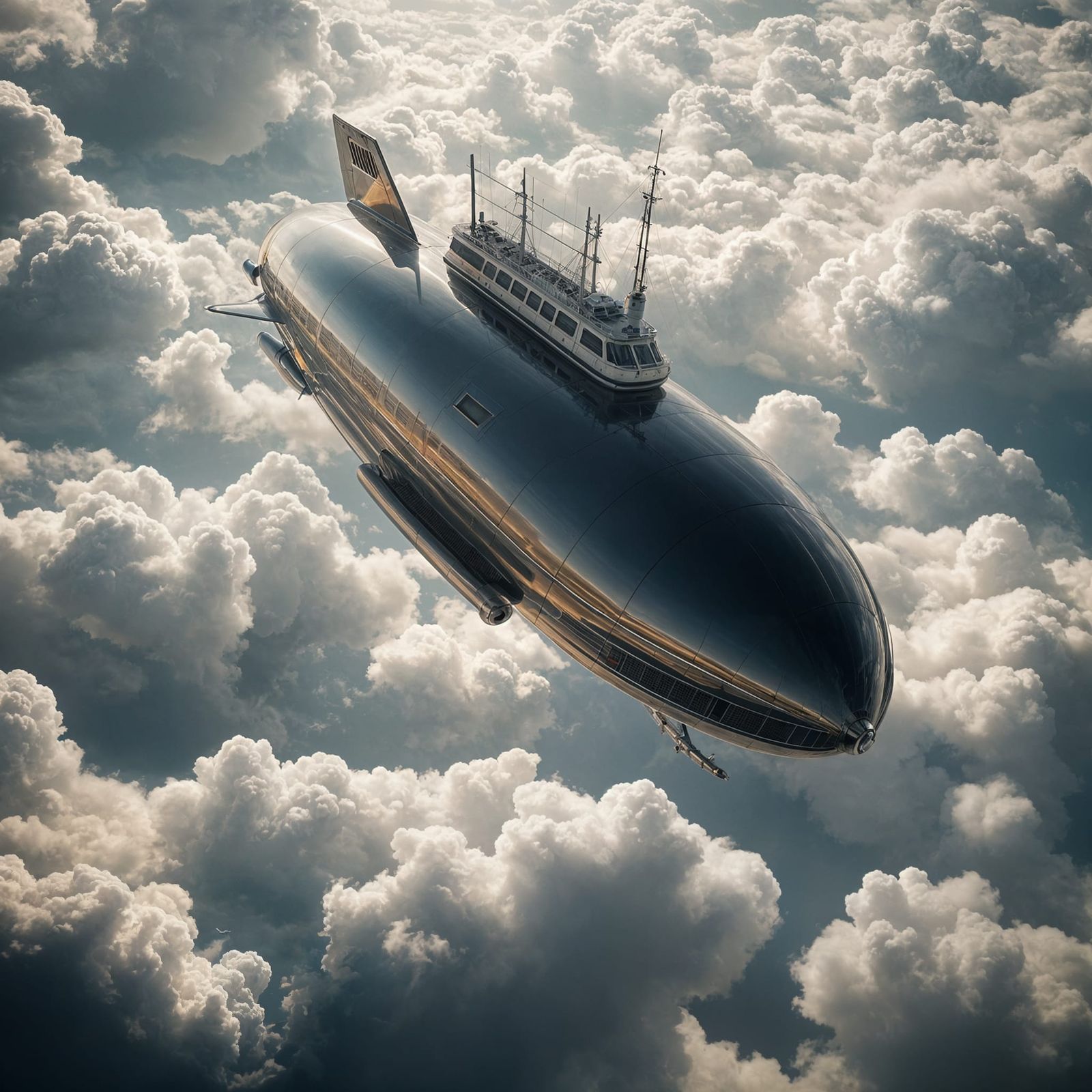 Retrofuturistic Sky Cityscape in Ambient Occlusion