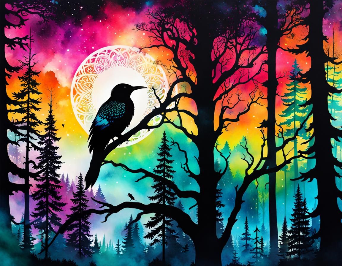 Surreal Forestscape: A Maximalist Double Exposure