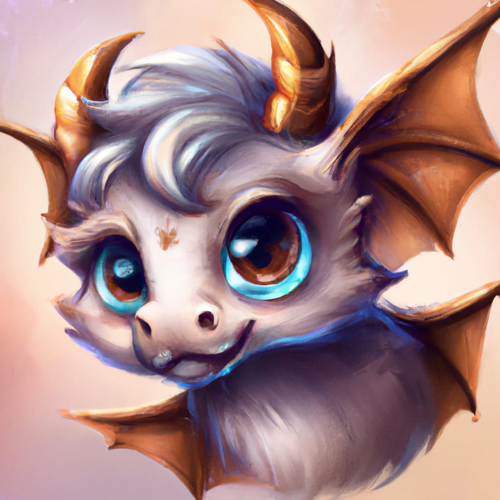 Adorable Chibi Dragon Character Illustration