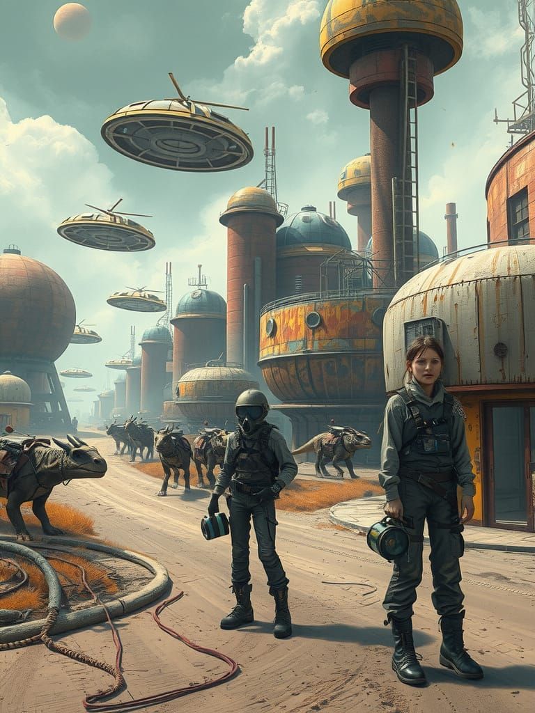 Dystopian Surrealism: Dinosaurs in Post-Utopian Industry