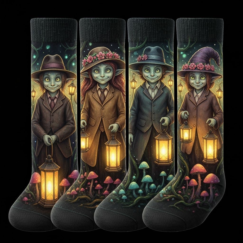 Spirited Socks: Hyperrealistic Hats and Lanterns