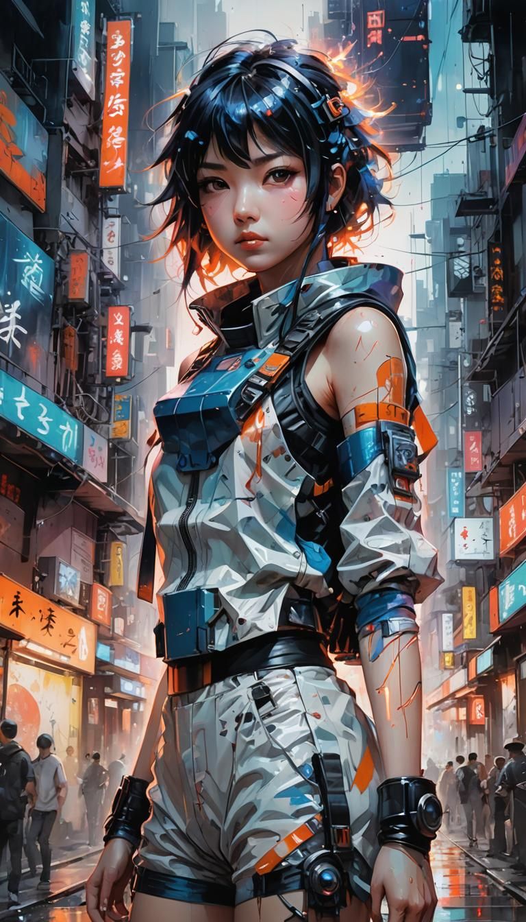 Neon Ninja: Hinata Hyuga in a Sci-Fi Village