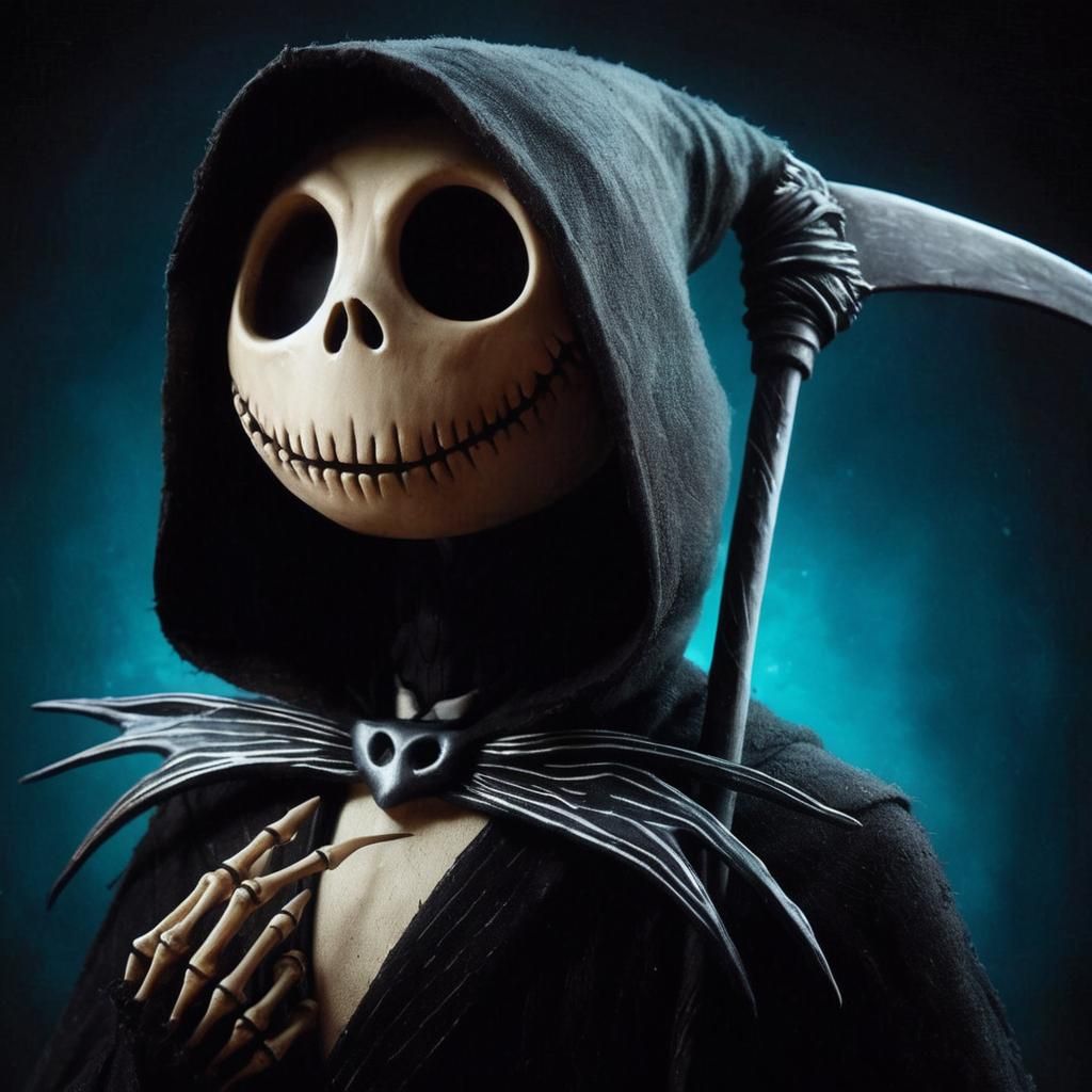 Jack Skellington as Grim Reaper in Gothic Art