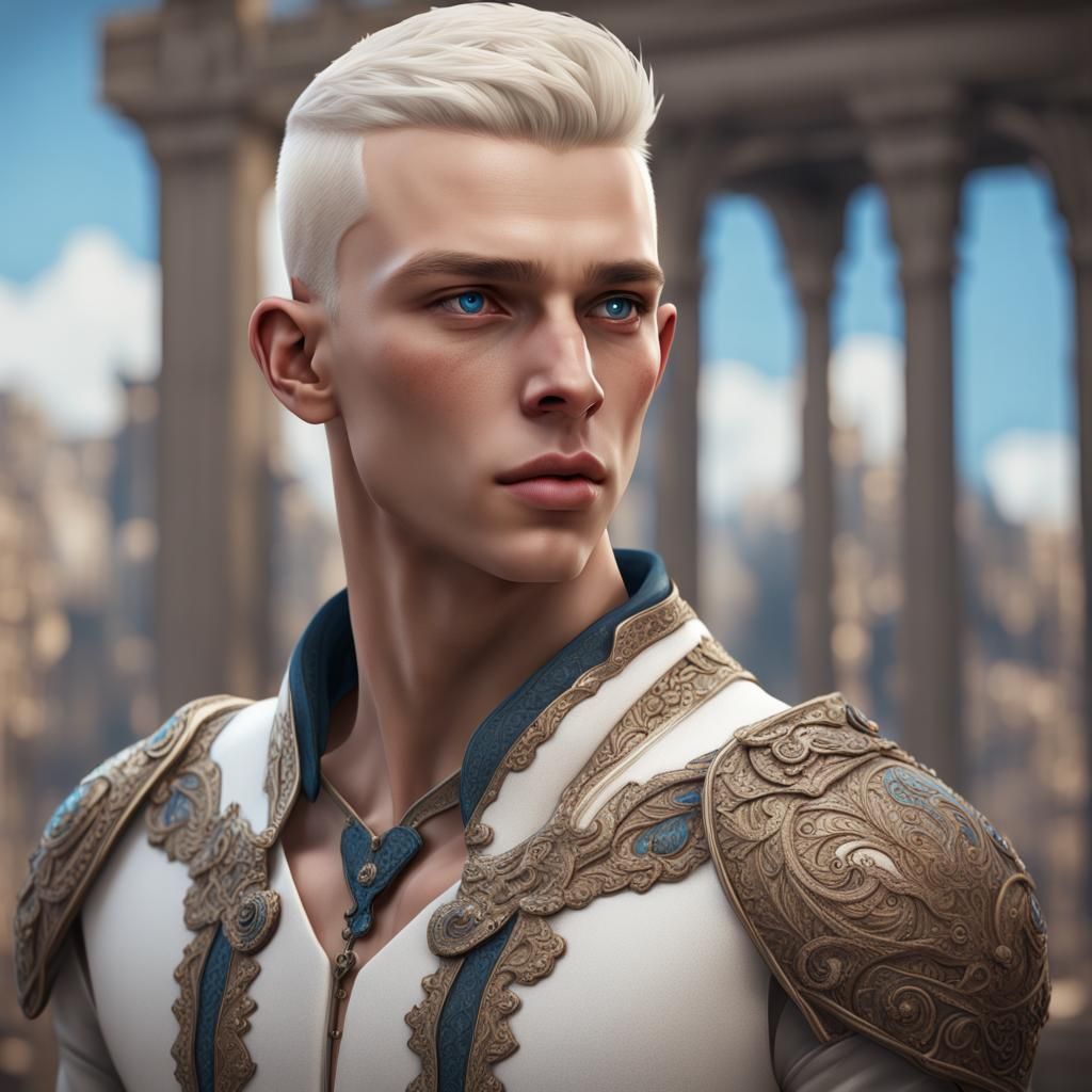 Handsome Blond Boy: Detailed Fantasy Concept Art