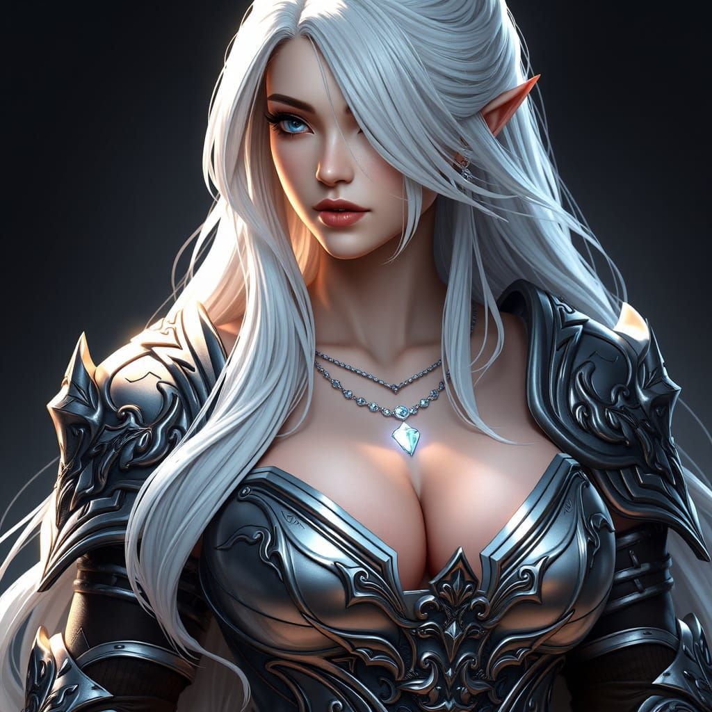 Ethereal Fantasy Paladin in Hyper-Realistic Armor